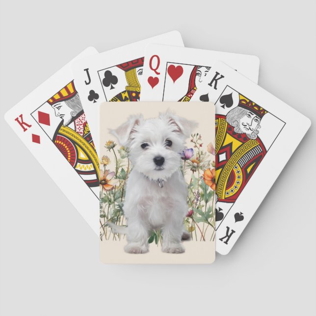 Väster Highland Terrier Hund Casinokort (Baksidan)