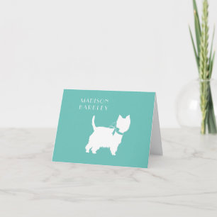 Väster Highland Terrier Hund Puppy Westie Anteckningskort