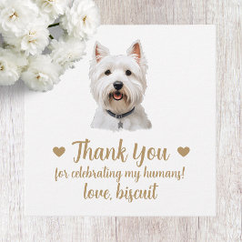 Väster Highland Terrier Hund Wedding Favor Märkres Gåvor Etiketter