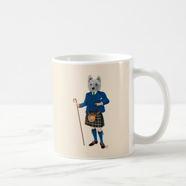 Väster Highland Terrier i Kilt 2 Kaffemugg (Höger)