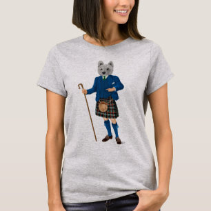 Väster Highland Terrier i Kilt 2 Tee Shirt