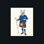 Väster Highland Terrier i Kilt Canvastryck<br><div class="desc">Husdjur</div>