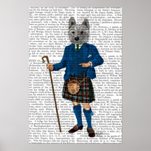 Väster Highland Terrier i Kilt Poster