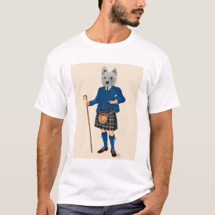 Väster Highland Terrier i Kilt T Shirt
