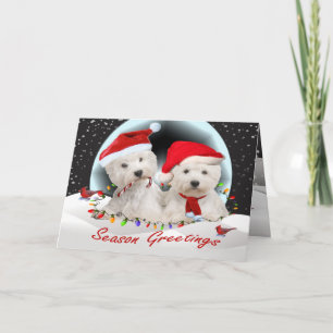 Väster Highland Terrier-julklappar Helgkort