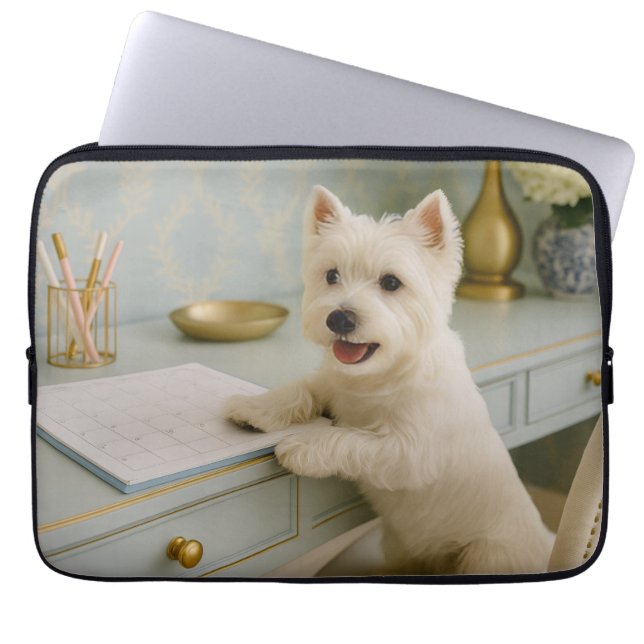 Väster Highland Terrier Laptop sleeve (Framsidan)