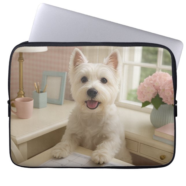 Väster Highland Terrier Laptop sleeve (Framsidan)