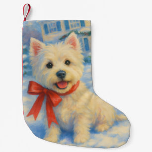 Väster Highland Terrier Liten Julstrumpa