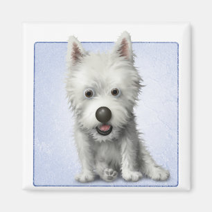 Väster Highland Terrier Magnet