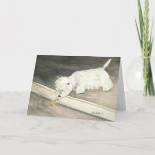 "Väster Highland Terrier Meets Hamster" Notecards Kort