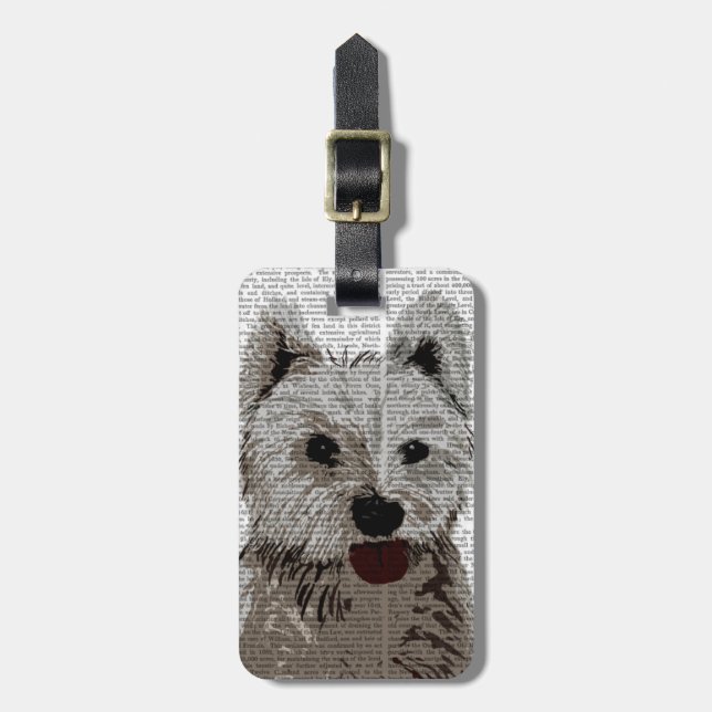 Väster Highland Terrier Plain Bagagebricka (Vertikal Framsida)