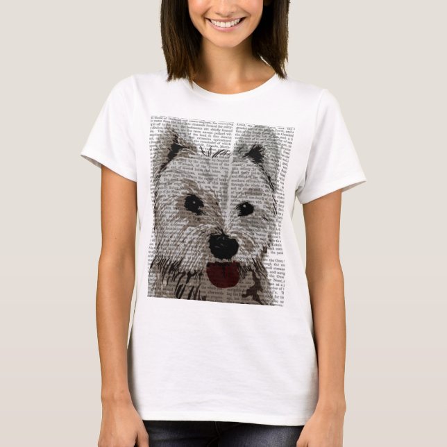 Väster Highland Terrier Plain T-shirt (Framsida)