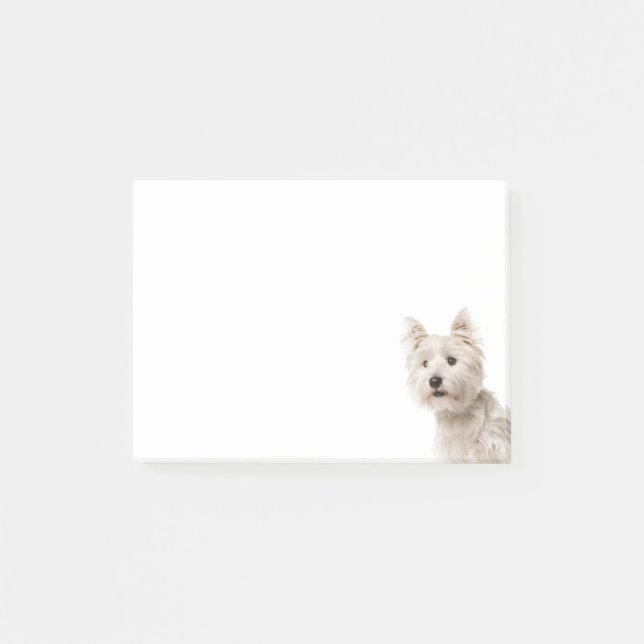 Väster Highland Terrier Puppy Hund Kärlek Post-it Block (Framsida)