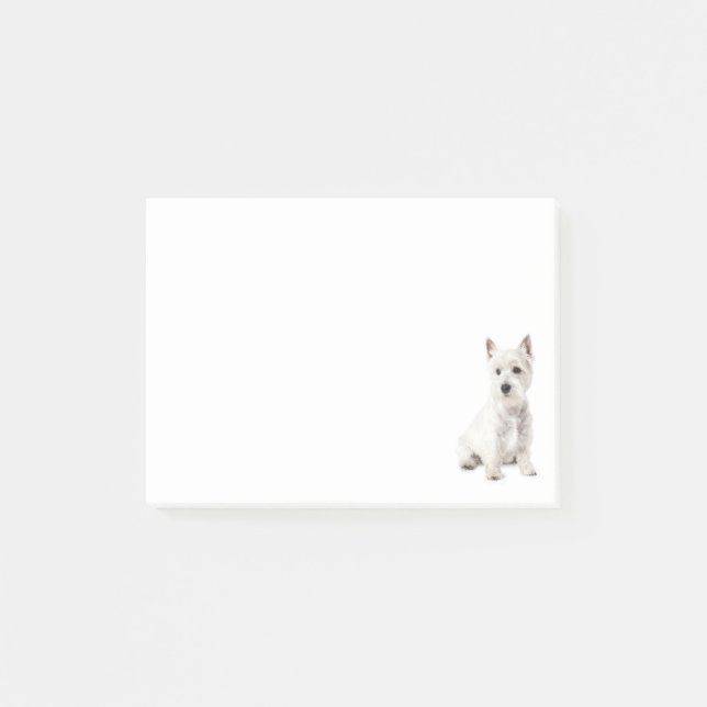 Väster Highland Terrier Puppy Hund Kärlek Post-it Block (Framsida)