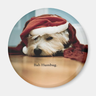 Väster Highland Terrier Santa Hat Julfestie Magnet