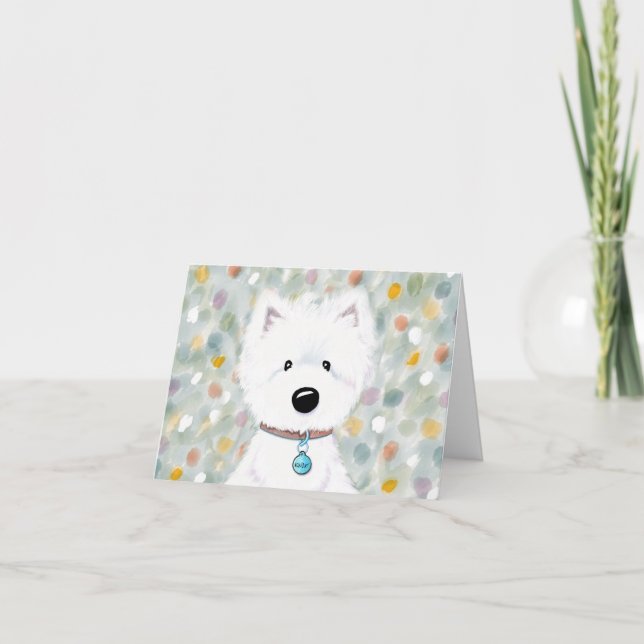 Väster Highland Terrier - tackkort (Framsida)