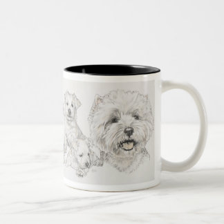 Väster Highland Terrier Två-Tonad Mugg