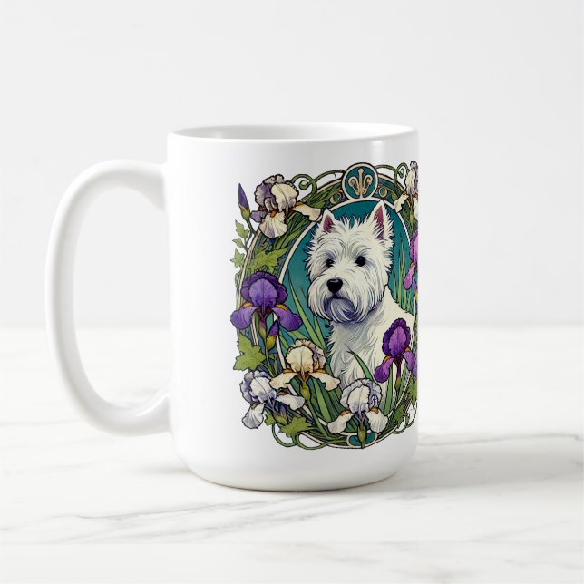 Väster Highland Terrier Westie Kaffemugg (Vänster)