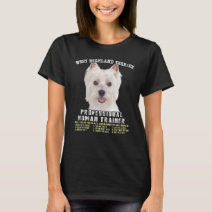 Väster Highland Terrier Westie Professionell Human T Shirt