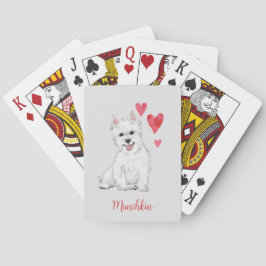 Väster Highland Terrier White Päls Westie Casinokort