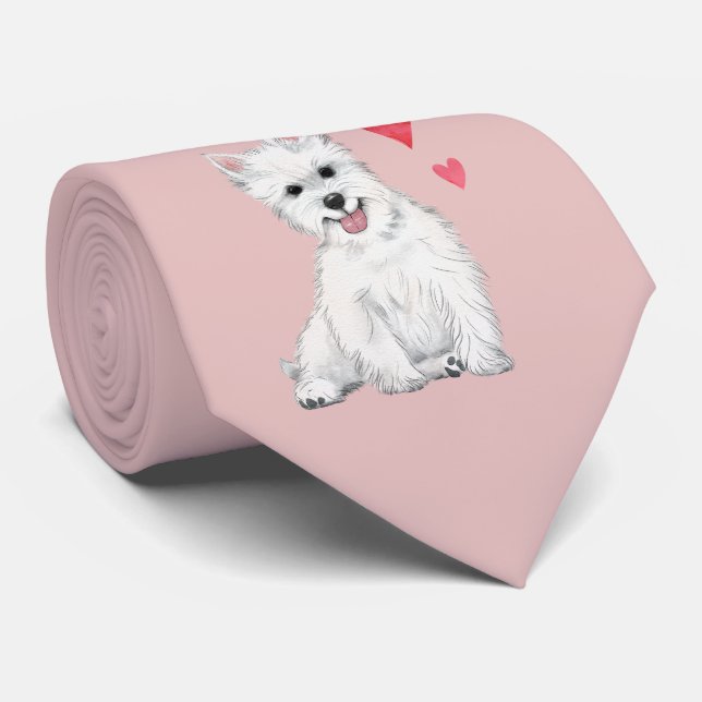 Väster Highland Terrier White Päls Westie Slips (Rullad)