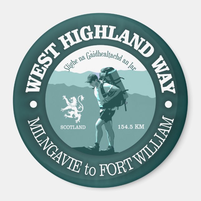 Väster Highland Way Magnet (Framsidan)