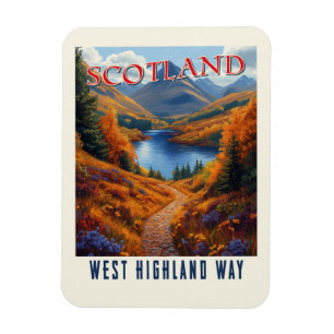 Väster Highland Way Scotland Vintage Hiking Travel Magnet