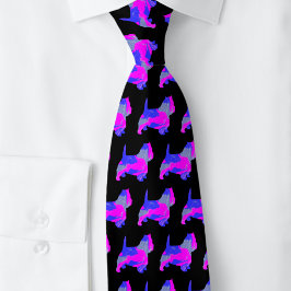 Väster Highland Westie Terrier Rosa Silhouette Bla Slips