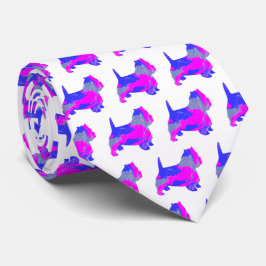 Väster Highland Westie Terrier Rosa Silhouette Whi Slips