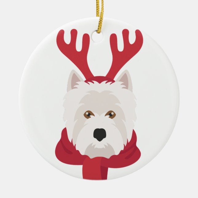 Väster Highland white skräcker jul Ornament (Framsidan)