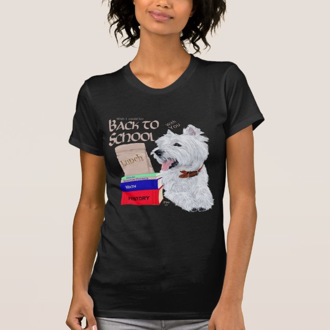 Väster Highland White Terrier Back to school Tee Shirt (Framsida)