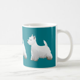 Väster Highland White Terrier Basic-rasdesign Kaffemugg