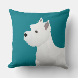 Väster Highland White Terrier Basic-rasdesign Kudde