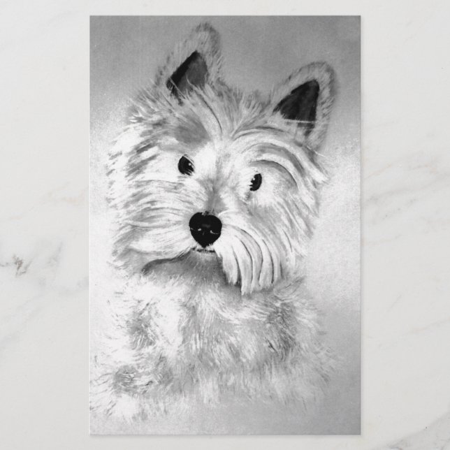 Väster Highland White Terrier Brevpapper (Framsida)