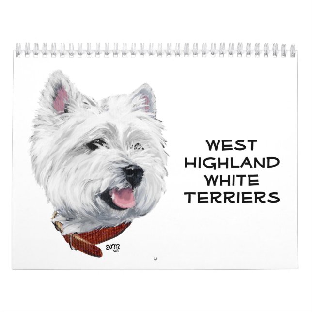 Väster Highland White Terrier CALENDAR Kalender (Omslag)