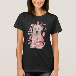 Väster Highland White Terrier Cherry Blommar Flowe T Shirt