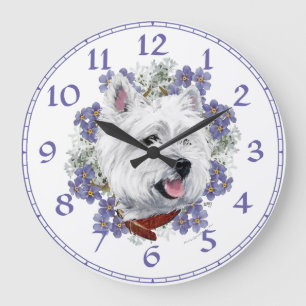 Väster Highland White Terrier Clock Stor Klocka