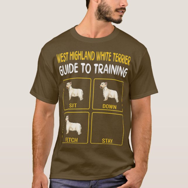 Väster Highland White Terrier Guide to Training T Shirt (Framsida)
