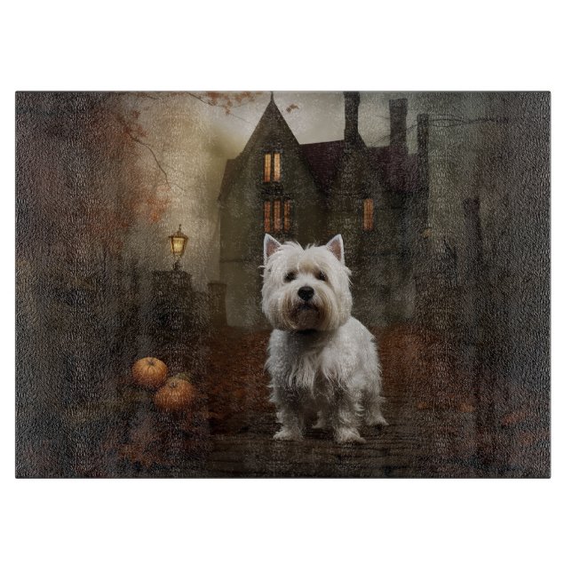 Väster Highland White Terrier Halloween Scary (Framsidan)