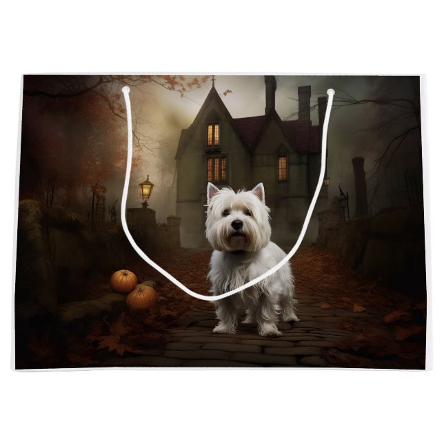 Väster Highland White Terrier Halloween Scary (Framsidan)