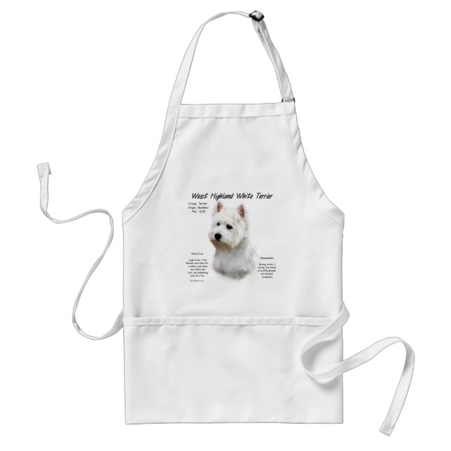 Väster Highland White Terrier History Design Förkläde (Framsidan)