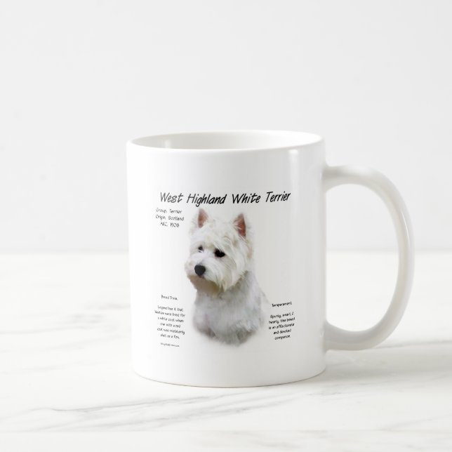 Väster Highland White Terrier History Design Kaffemugg (Höger)