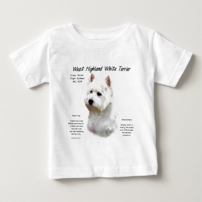 Väster Highland White Terrier History Design Tee (Framsida)