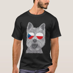 Väster Highland White Terrier Hund Czech Flagga Su T Shirt