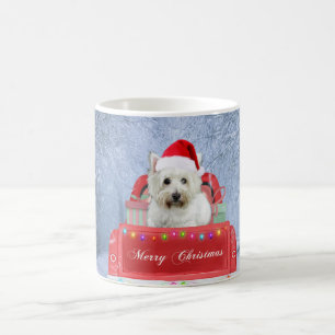 Väster Highland White Terrier Hund i Snö lastbil Kaffemugg