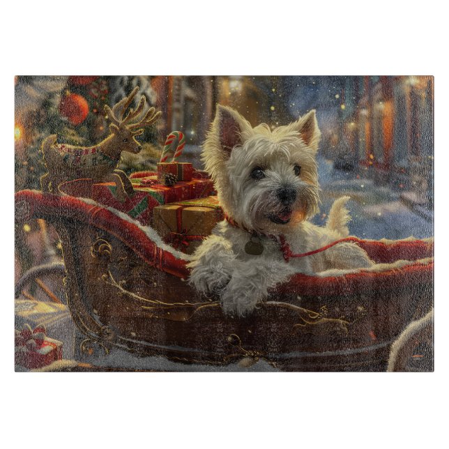 Väster Highland White Terrier Hund jul Festive (Framsidan)