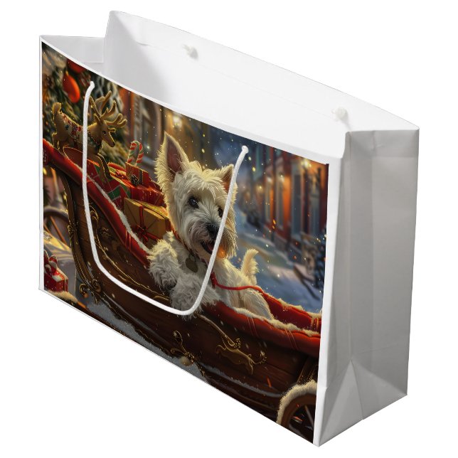 Väster Highland White Terrier Hund jul Festive (Framsidan Vinklad)