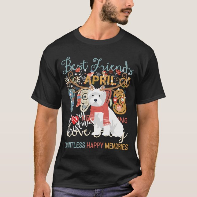 Väster Highland White Terrier Hund Jul Westie T Shirt (Framsida)