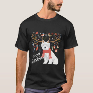 Väster Highland White Terrier Hund Jul Westie T Shirt