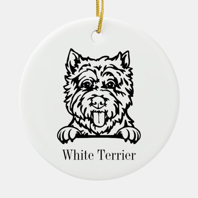 Väster Highland White Terrier hund ornament (Framsidan)